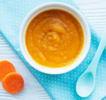 Premières purées bébé - carottes Magimix.